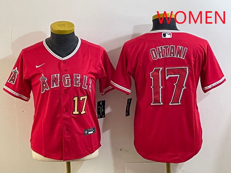 Women Los Angeles Angels #17 Ohtani Red Nike Game 2025 MLB Jersey style 2